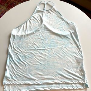 Nike Dri-Fit Heather Turquoise Strappy Tank Top